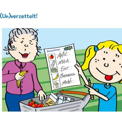 Illustration von Kind und alter Frau