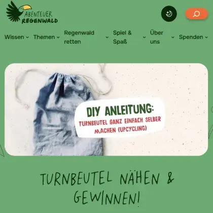 Man sieht einen Turnbeutel.