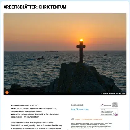 Screenshot Arbeitsblätter