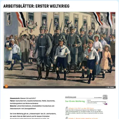 Screenshot Arbeitsblätter