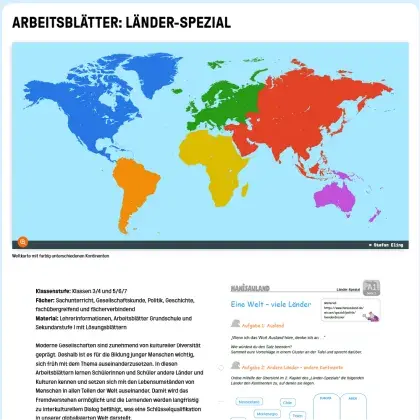 Screenshot Arbeitsblätter