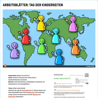 Screenshot Arbeitsblätter