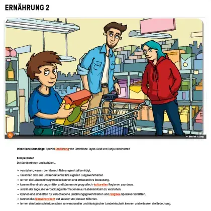 Screenshot Tafelbild Ernährung