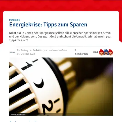 Screenshot Artikel