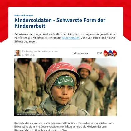 Screenshot Artikel