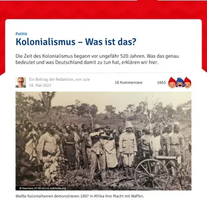 Screenshot Artikel