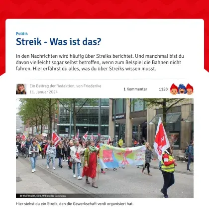 Screenshot Artikel
