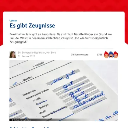 Screenshot Artikel