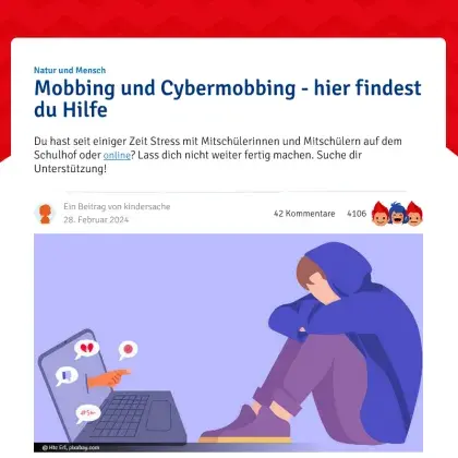 Screenshot Artikel