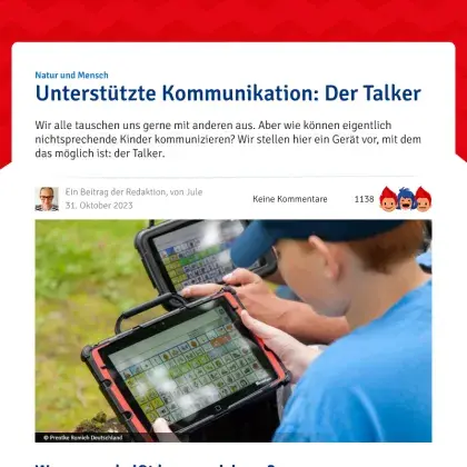Screenshot Artikel