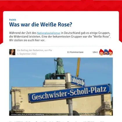 Screenshot Artikel