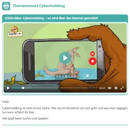 Cybermobbing im Internet-ABC