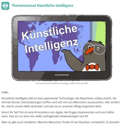 Künstliche Intelligenz im Internet-ABC