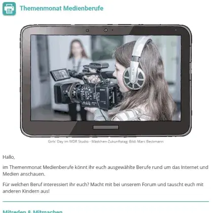 Medienberufe im Internet-ABC