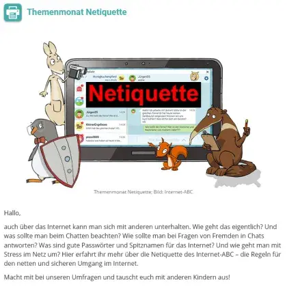 Netiquette im Internet-ABC