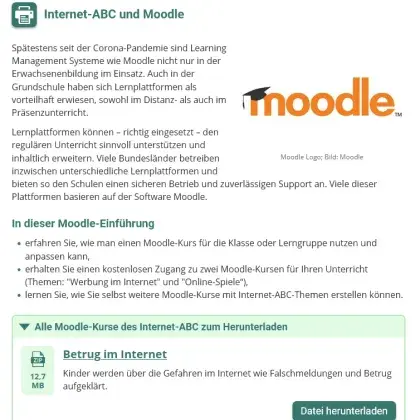 Praxishilfe: Internet-ABC und Moodle