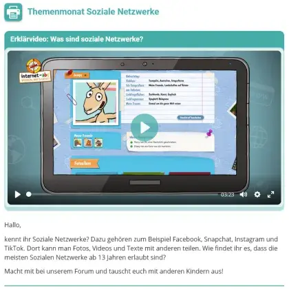 Soziale Netzwerke im Internet-ABC