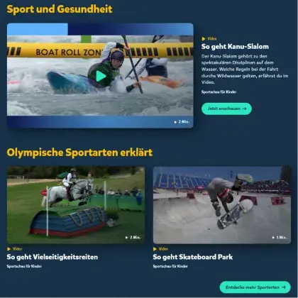 KiKA Sport und Gesundheit