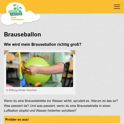 Man sieht eine Übersicht der Seite.