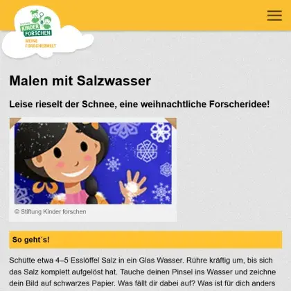 Man sieht eine Übersicht der Seite.