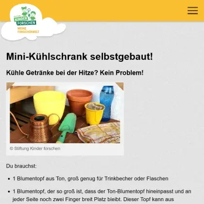 Man sieht eine Übersicht der Seite.