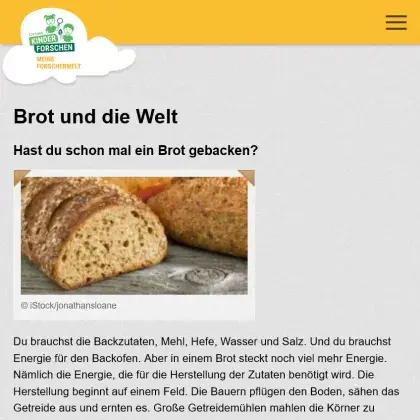 Man sieht eine Übersicht der Seite.