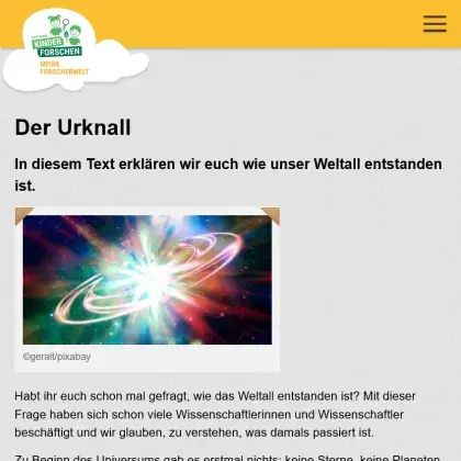 Man sieht eine Übersicht der Seite.