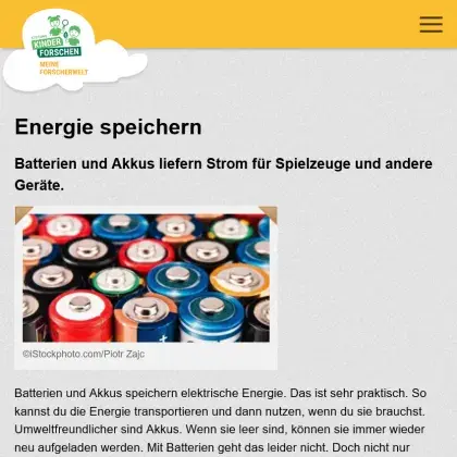 Man sieht eine Übersicht der Seite.