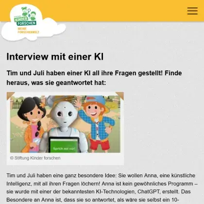 Man sieht eine Übersicht der Seite.