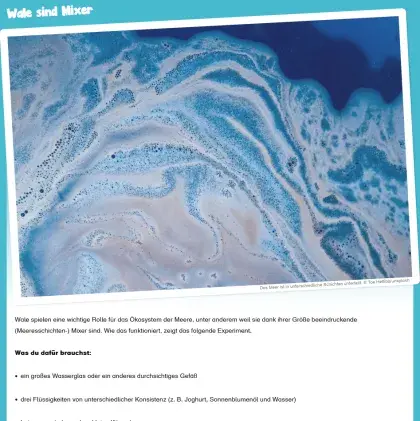 Man sieht Wasser im Meer.