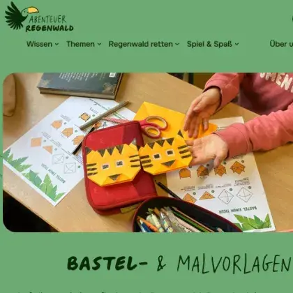 Man sieht ein Bastelprojekt mit einem Löwen.