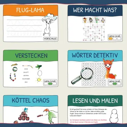 Man sieht eine Übersicht von Arbeitsblättern.