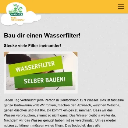 Man sieht eine Übersicht der Seite.