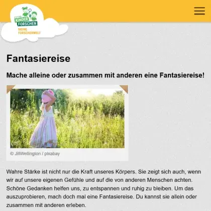 Man sieht eine Übersicht der Seite.