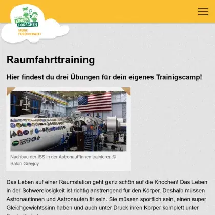 Man sieht eine Übersicht der Seite.