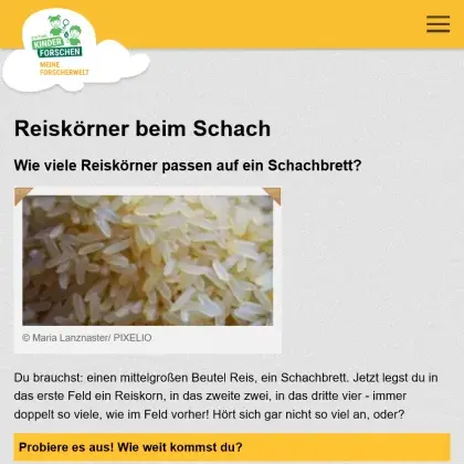 Man sieht eine Übersicht der Seite.