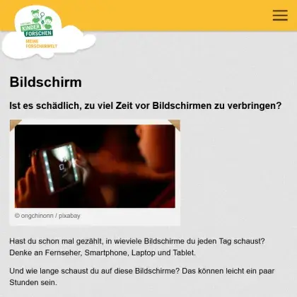 Man sieht eine Übersicht der Seite.