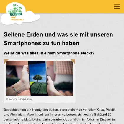 Man sieht eine Übersicht der Seite.