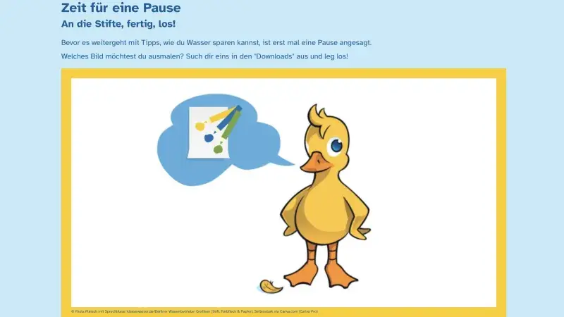 klassewasser kreative pause