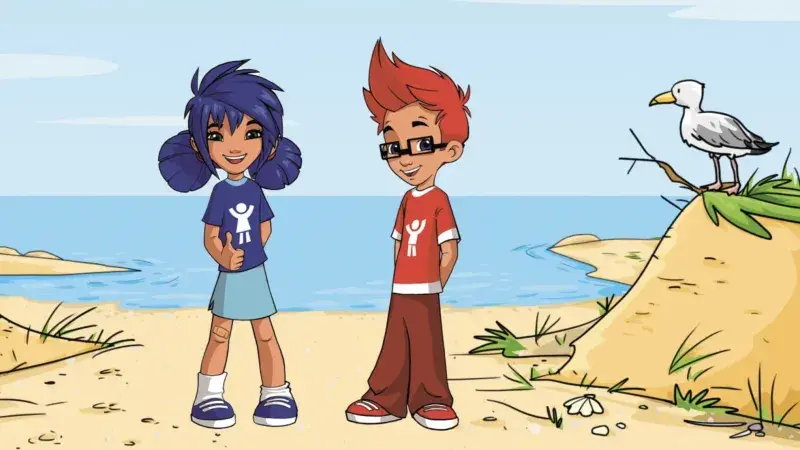 Leo und Lupe auf der Insel, Daumen hoch
