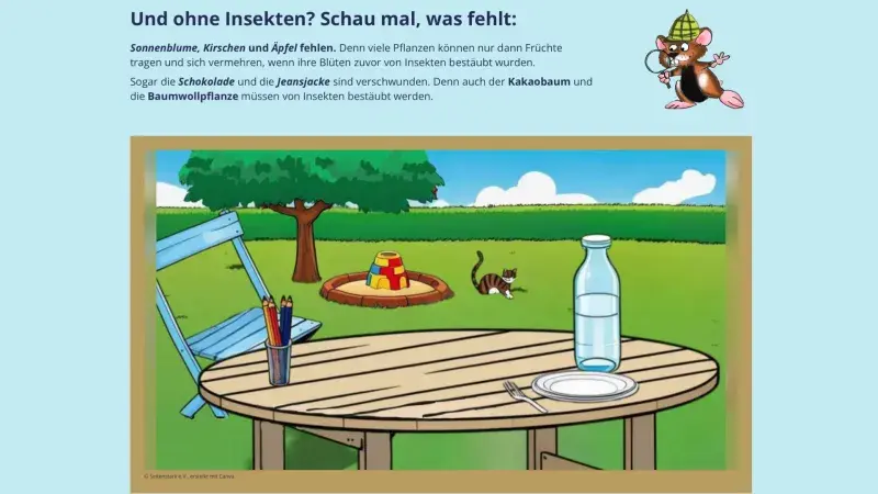 Tisch ohne Insekten
