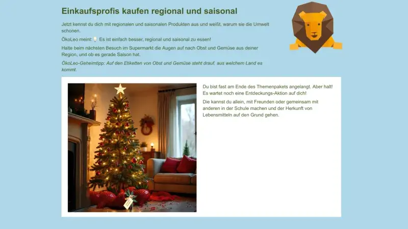 Weihnachtsbaum mit Erdbeeren darunter